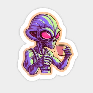 Alien coffee Sticker